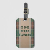 Rustic Autumn Plaid ラゲッジタグ (正面縦)