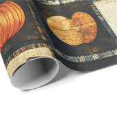 Rustic Autumn Quilt Pattern | Farmhouse Patchwork ラッピングペーパー (ロールコーナー)