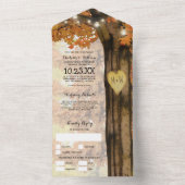  rustic autumn tree light wedding オールインワン招待状 (内側)