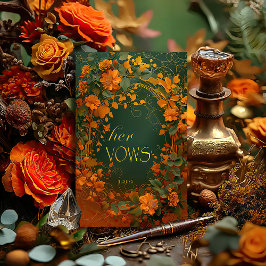 Rustic Autumn Wedding Her Vows Card – Druid Hil カード