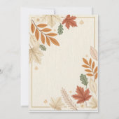 Rustic Autumn Wedding Invitation Template 招待状 (裏面)