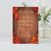 Rustic Autumn Wood Leaves セーブザデート (スタンド正面)