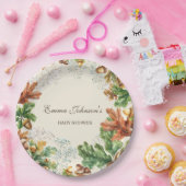 Rustic Autumn Woodland Baby Shower ペーパープレート (パーティー)