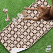 Rustic Aztec Cross Boho Pattern Pet Towel バスタオル