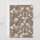 Rustic Baby in Bloom Wildflower Baby Shower  招待状 (裏面)