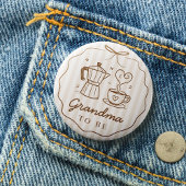 Rustic Baby Is Brewing Coffee Grandma To Be Button 缶バッジ