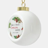 Rustic Baby's 1st Christmas Milestone セラミックボールオーナメント (右)