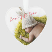 Rustic Baby's 1st Christmas Milestone Photo オーナメント (正面)