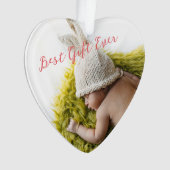 Rustic Baby's 1st Christmas Milestone Photo オーナメント (正面)