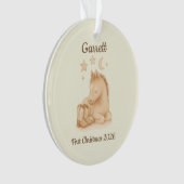 Rustic Baby's First Christmas Keepsake オーナメント (正面)
