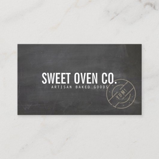 Rustic Bakery Chalkboard 名刺 (正面)