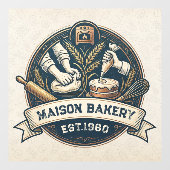 Rustic Bakery Store Pastry Dessert Sweet Cake Shop ウィンドウサイン (シート)