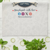 Rustic Bakery Store Pastry Dessert Sweet Cake Shop キッチンタオル (折り畳み)