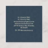 Rustic Bakery Store Pastry Dessert Sweet Cake Shop スクエア名刺 (裏面)