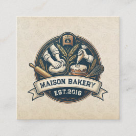 Rustic Bakery Store Pastry Dessert Sweet Cake Shop スクエア名刺