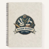 Rustic Bakery Store Pastry Dessert Sweet Cake Shop ノートブック (正面)