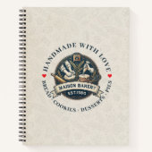 Rustic Bakery Store Pastry Dessert Sweet Cake Shop ノートブック (正面)