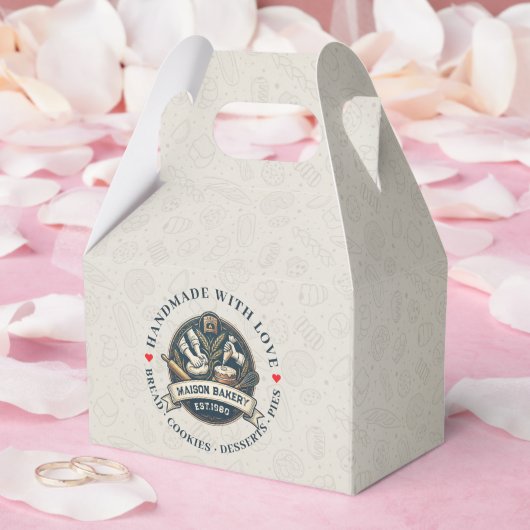 Rustic Bakery Store Pastry Dessert Sweet Cake Shop フェイバーボックス (ウェディング)