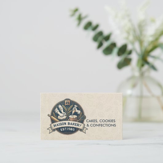 Rustic Bakery Store Pastry Dessert Sweet Cake Shop 名刺 (スタンド正面)