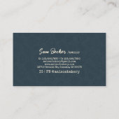 Rustic Bakery Store Pastry Dessert Sweet Cake Shop 名刺 (裏面)