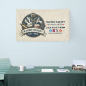 Rustic Bakery Store Pastry Dessert Sweet Cake Shop 横断幕 (トレードショー)