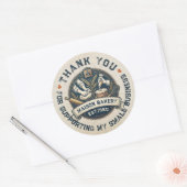 Rustic Bakery Store Pastry Dessert Sweet Thank You ラウンドシール (封筒)