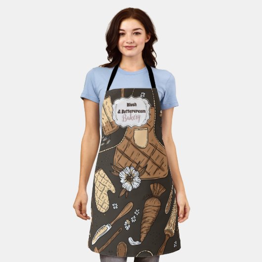Rustic Baking Business エプロン (着用した状態)