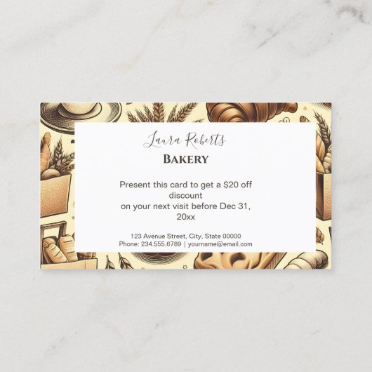 Rustic Baking Business 割引カード (裏面)