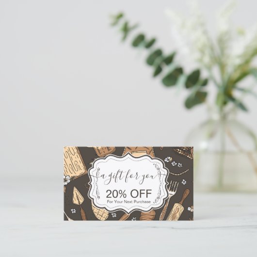 Rustic Baking Business 割引カード (スタンド正面)