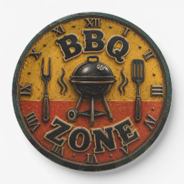 Rustic Barbecue Outdoor Kitchen & Man Cave Gift ペーパープレート