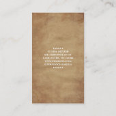 Rustic Barber Pole Barbershop  名刺 (裏面)