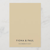 Rustic Bark and Moss Forest Wedding Menu Card メニュー (裏面)