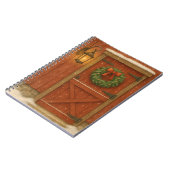 Rustic Barn Door Christmas Card ノートブック (左側)