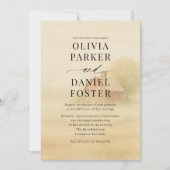 Rustic Barn Farmhouse Watercolor Wedding  招待状 (正面)