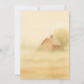 Rustic Barn Farmhouse Watercolor Wedding  招待状 (裏面)