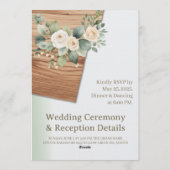 Rustic Barn Wedding Invitation with String Lights  招待状 (裏面)