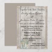 Rustic Barn & Wildflowers Country Wedding  招待状 (正面/裏面)