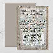 Rustic Barn & Wildflowers Country Wedding  招待状 (正面/裏面)