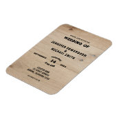 Rustic barn wood country wedding invitation マグネット (左側)