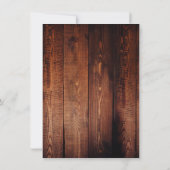 Rustic barn wood photo country wedding サンキューカード (裏面)