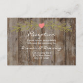Rustic Barn Wood Wedding Reception Enclosure Card エンクロージャーカード (正面)