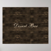 Rustic Barn Wood Wedding Sign Poster ポスター (正面)