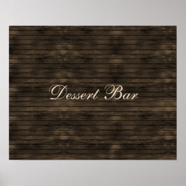 Rustic Barn Wood Wedding Sign Poster ポスター