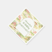 Rustic Barnyard Farm Animals 1st Birthday スタンダードカクテルナプキン (角)