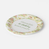 Rustic Barnyard Farm Animals 1st Birthday ペーパープレート (アングル)