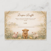 Rustic Barnyard Meadow Diapper Raffle エンクロージャーカード (正面)