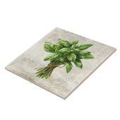 Rustic Basil Herb Faux Ceramic Tile タイル (側面)