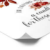 Rustic Beauty Floral In Loving Memory Table Sign ポスター (角)