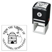 Rustic Beehive, Flying Bees #1 Library Book Name セルフインキングスタンプ (インサイチュ)