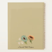 Rustic Beige Sunflower Daily Clarity Planner プランナー手帳 (裏面)